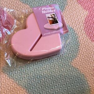 Pink Heart Photo Holder new